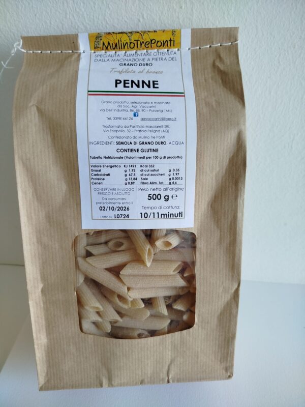 Pasta vari formati - Mulino Tre Ponti (500 grammi)